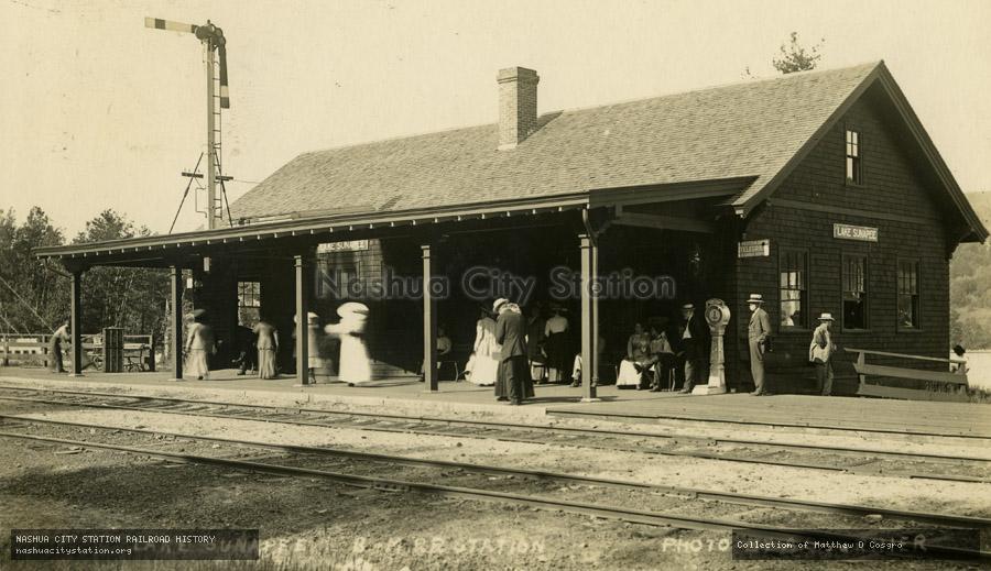 Postcard: Lake Sunapee, Boston & Maine Railroad Station